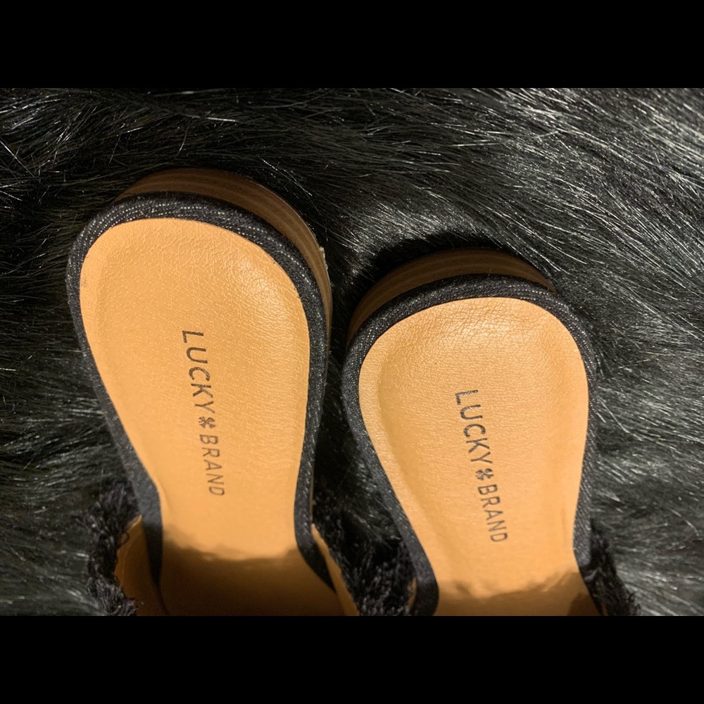 SOLD - Lucky Brand Denim Mules - Picture 6 of 9